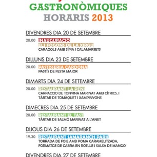 IX Jornades Gastronòmiques 2013
